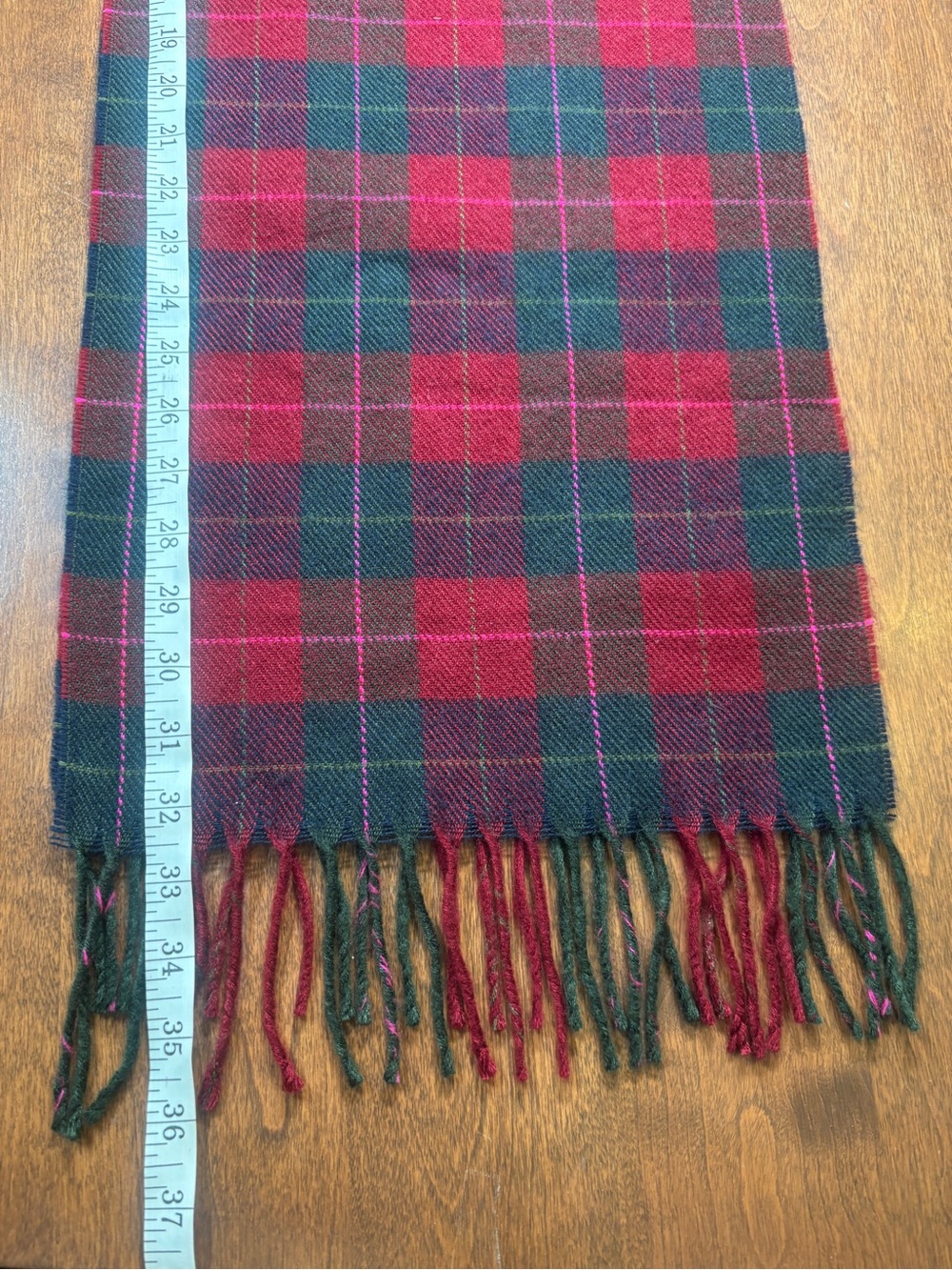 Jockey Red and Black Plaid Fringe Scarf - Picture 7 of 7